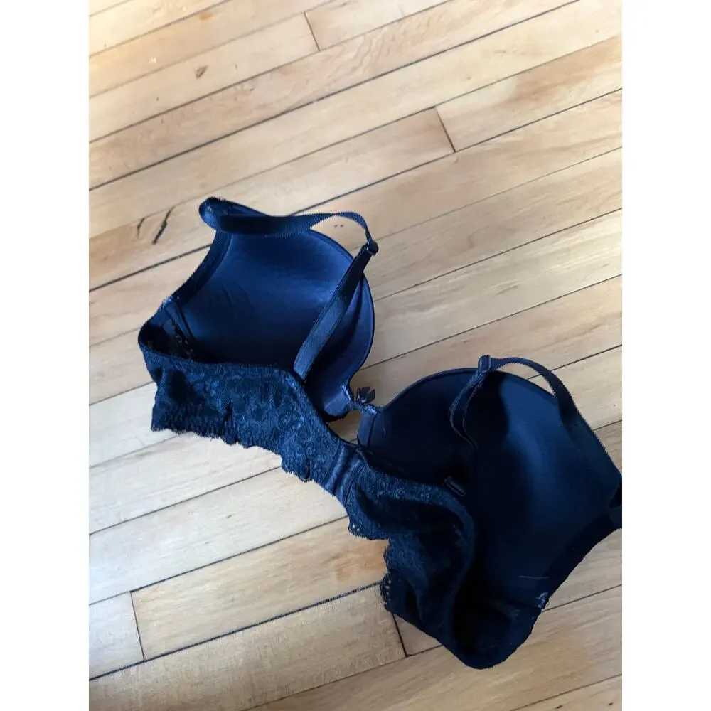 Torrid black‎ lace trim bra